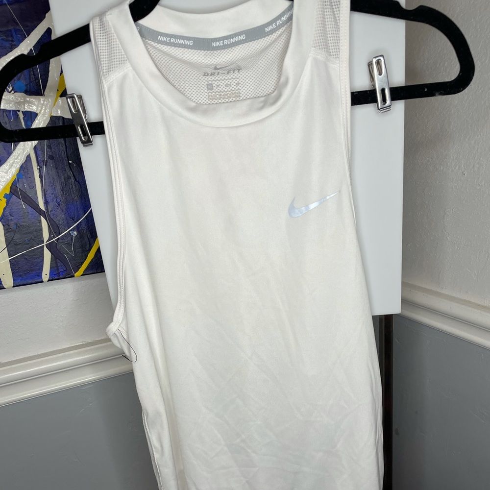 Nike white tank, mesh back size XS